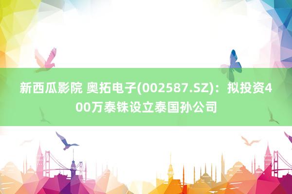 新西瓜影院 奥拓电子(002587.SZ)：拟投资400万泰铢设立泰国孙公司