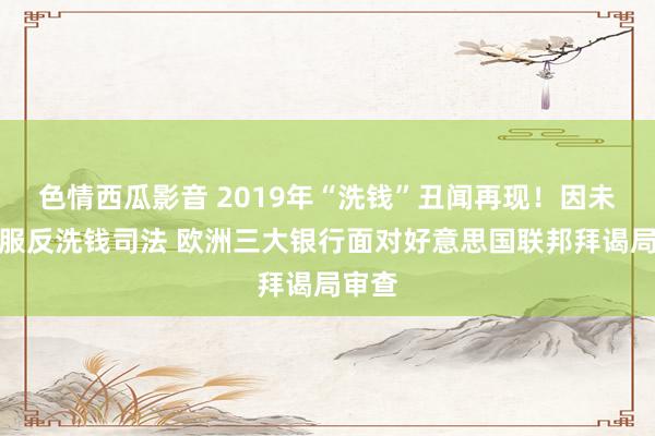 色情西瓜影音 2019年“洗钱”丑闻再现！因未能治服反洗钱司法 欧洲三大银行面对好意思国联邦拜谒局审查