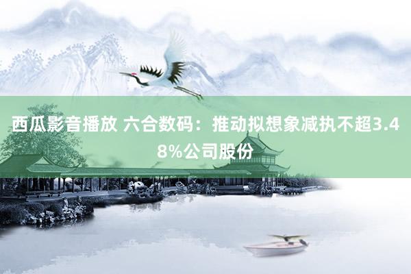 西瓜影音播放 六合数码：推动拟想象减执不超3.48%公司股份