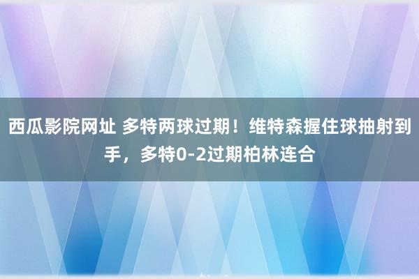 西瓜影院网址 多特两球过期！维特森握住球抽射到手，多特0-2过期柏林连合