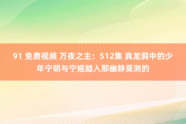 91 免费视频 万夜之主：512集 真龙洞中的少年宁明与宁媱踏入那幽静莫测的