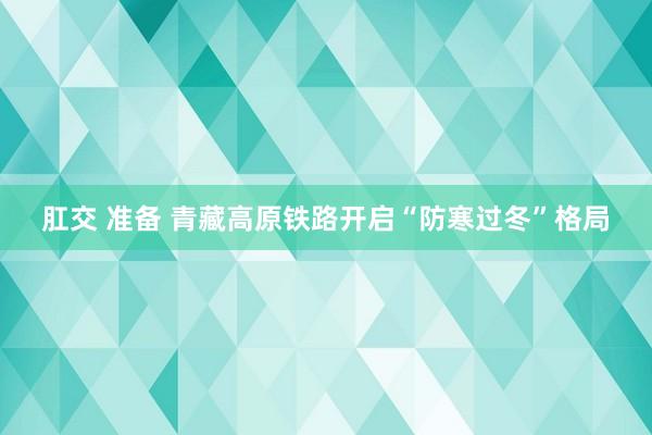 肛交 准备 青藏高原铁路开启“防寒过冬”格局