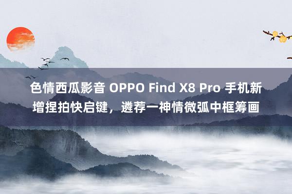 色情西瓜影音 OPPO Find X8 Pro 手机新增捏拍快启键，遴荐一神情微弧中框筹画