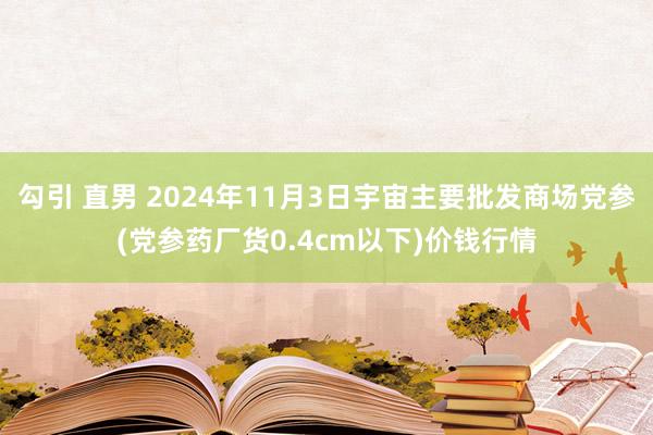 勾引 直男 2024年11月3日宇宙主要批发商场党参(党参药厂货0.4cm以下)价钱行情