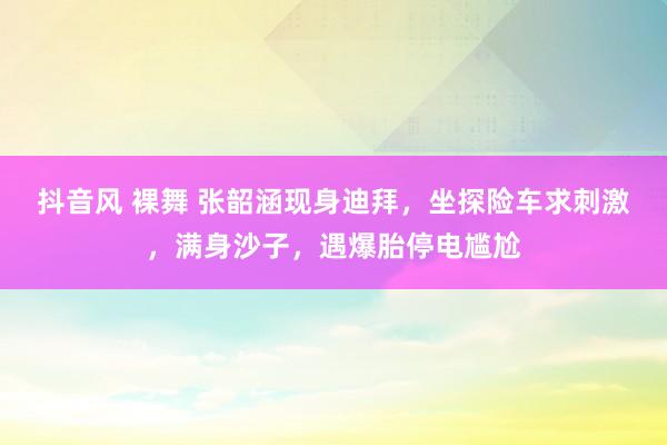 抖音风 裸舞 张韶涵现身迪拜，坐探险车求刺激，满身沙子，遇爆胎停电尴尬