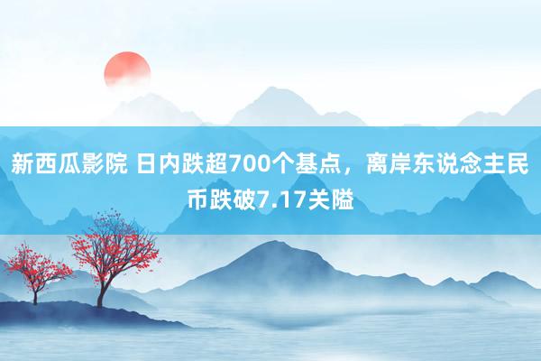 新西瓜影院 日内跌超700个基点，离岸东说念主民币跌破7.17关隘