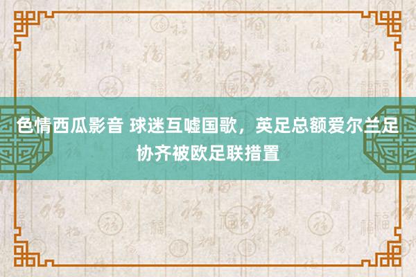 色情西瓜影音 球迷互嘘国歌，英足总额爱尔兰足协齐被欧足联措置